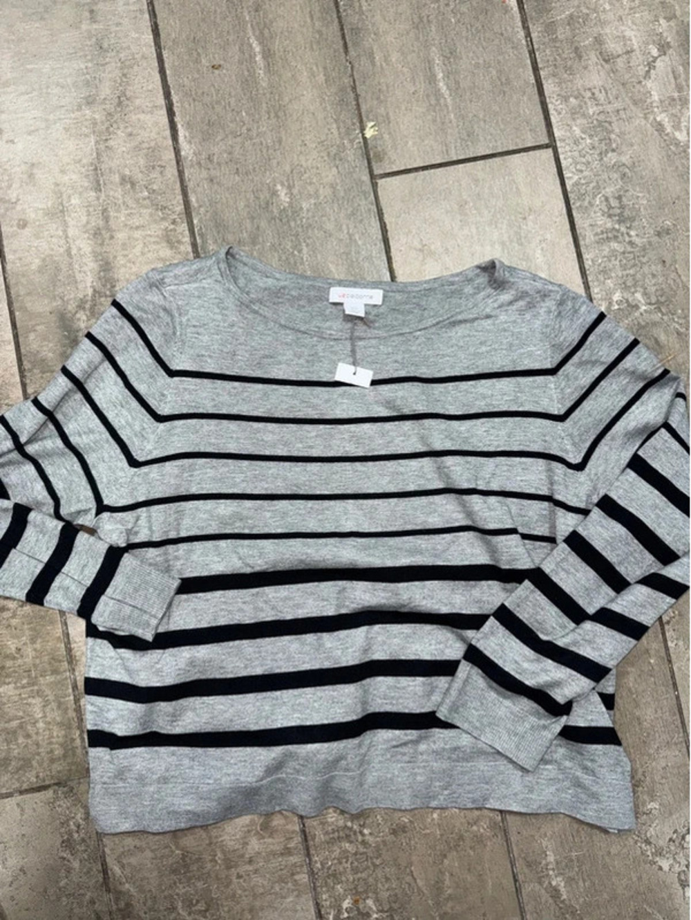 Black/Grey striped Tee XXL